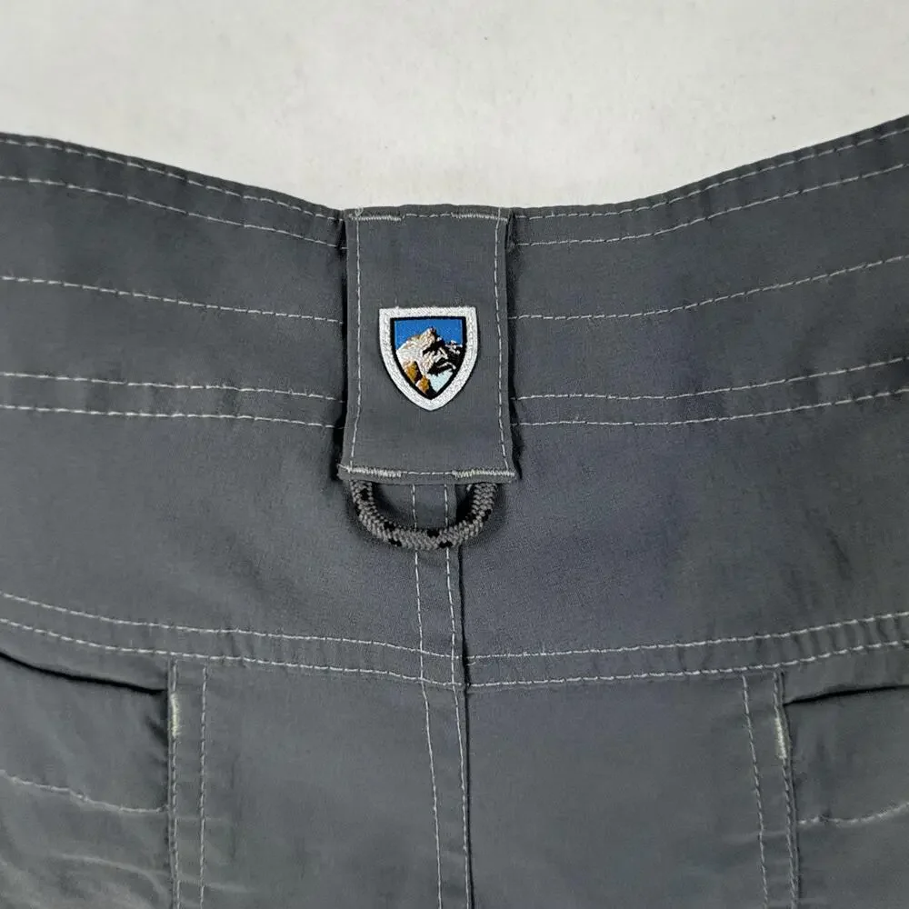 Kuhl Cargo Shorts Mens 36 Gray Stretch 17 Inseam Hiking Outdoor Travel
